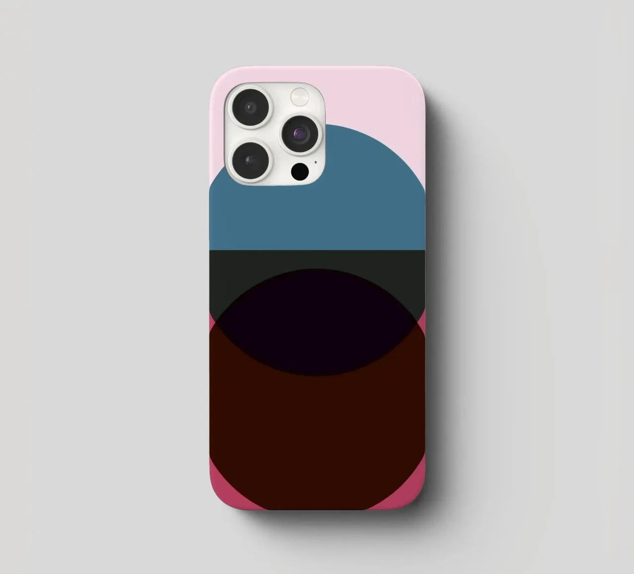 Geometric Abstract Overlapping Circles Color Print iphone case by NorwesClub