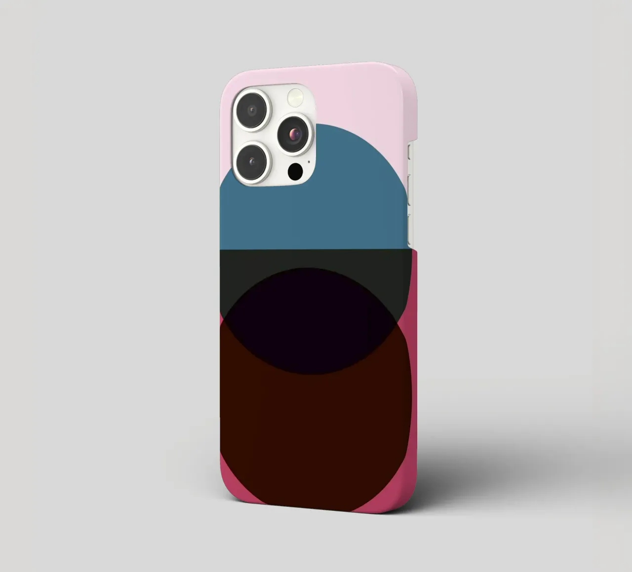 Geometric Abstract Overlapping Circles Color Print iphone case by NorwesClub