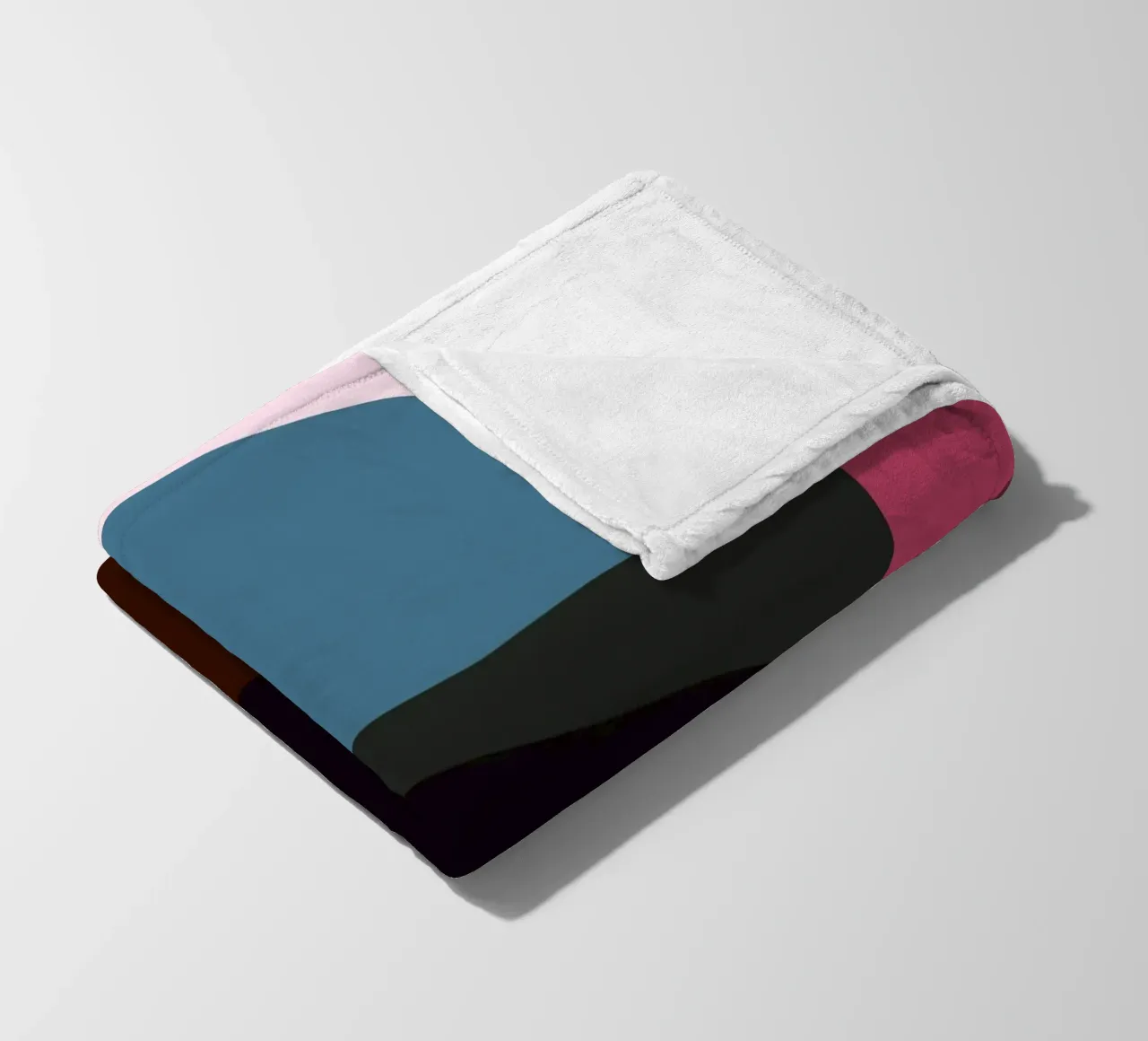 Geometric Abstract Overlapping Circles Color Print fleece blanket by NorwesClub