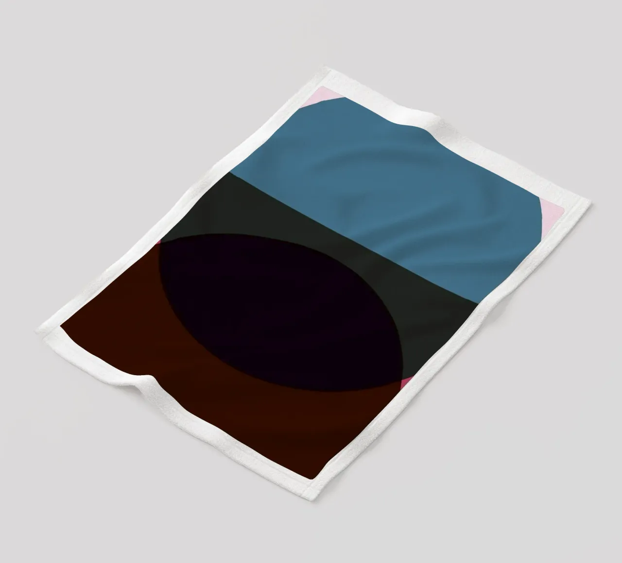 Geometric Abstract Overlapping Circles Color Print fleece blanket by NorwesClub