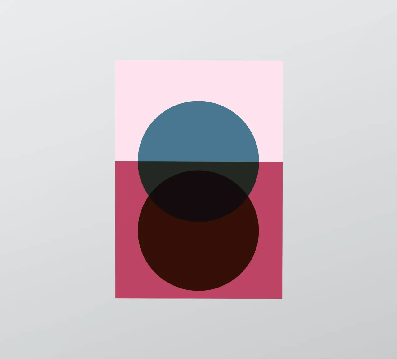 Geometric Abstract Overlapping Circles Color Print sticker by NorwesClub