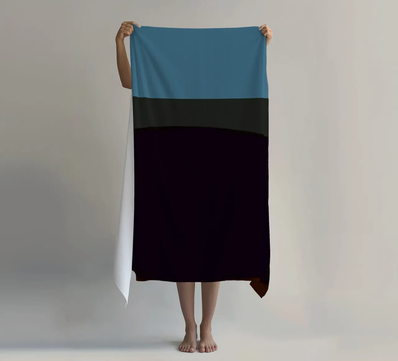 Geometric Abstract Overlapping Circles Color Print beach towel by NorwesClub