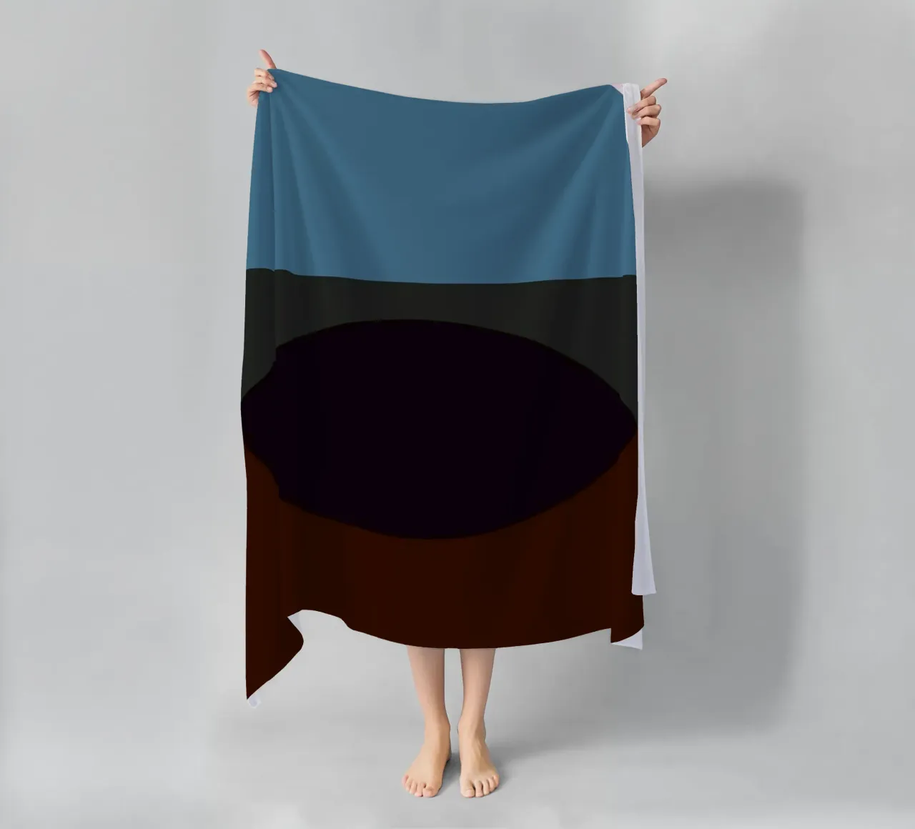 Geometric Abstract Overlapping Circles Color Print beach towel by NorwesClub