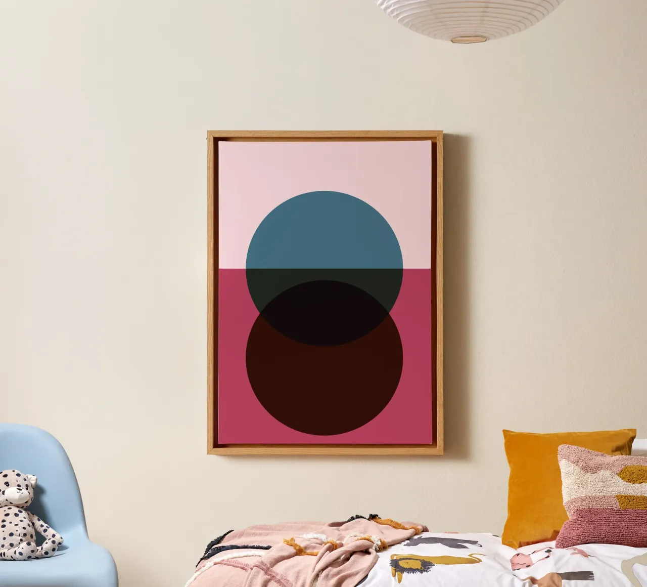 Impression géométrique abstraite de cercles superposés en couleur toile de NorwesClub