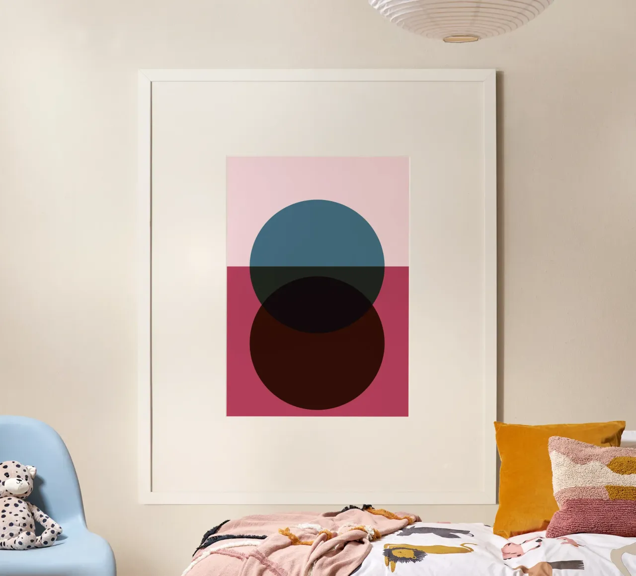 Geometric Abstract Overlapping Circles Color Print hahnemühle by NorwesClub