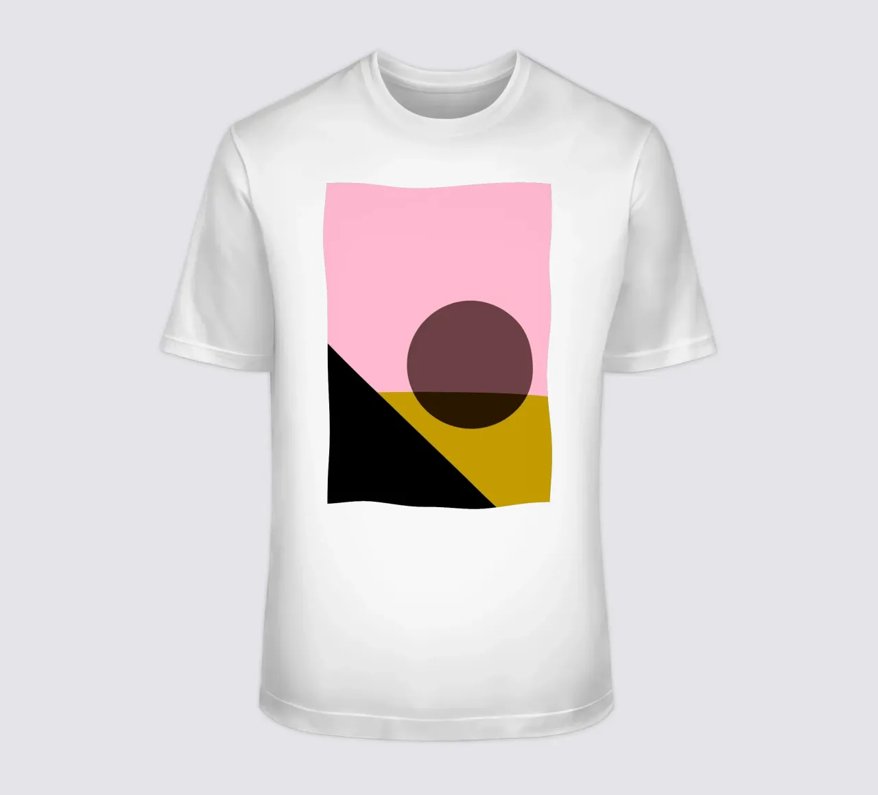 Geometric Abstract Shapes Oval Color Blocks Print t-shirt by NorwesClub
