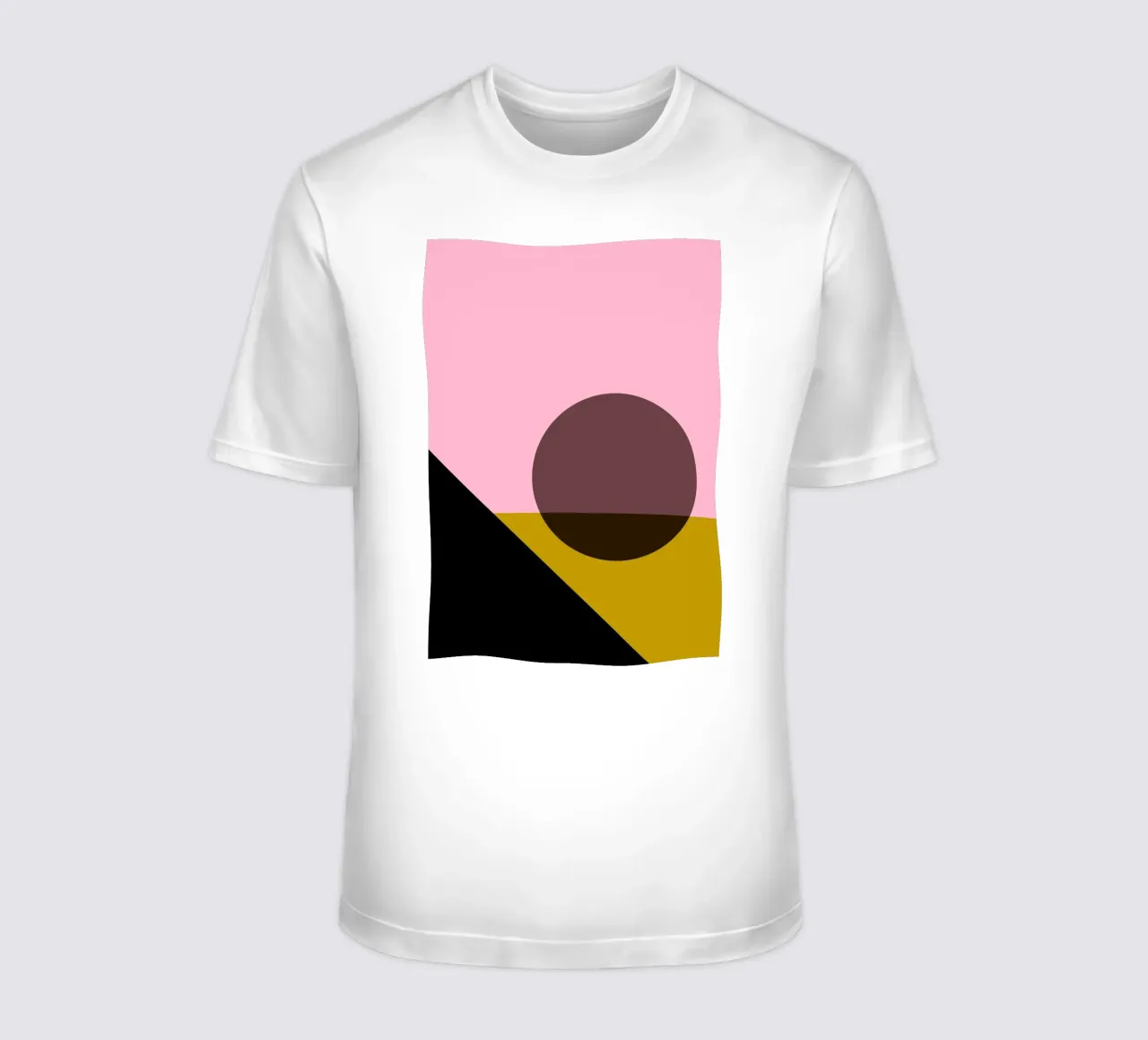 Geometric Abstract Shapes Oval Color Blocks Print t-shirt by NorwesClub