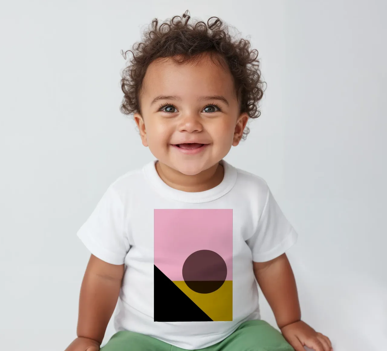 Geometric Abstract Shapes Oval Color Blocks Print baby t-shirt by NorwesClub