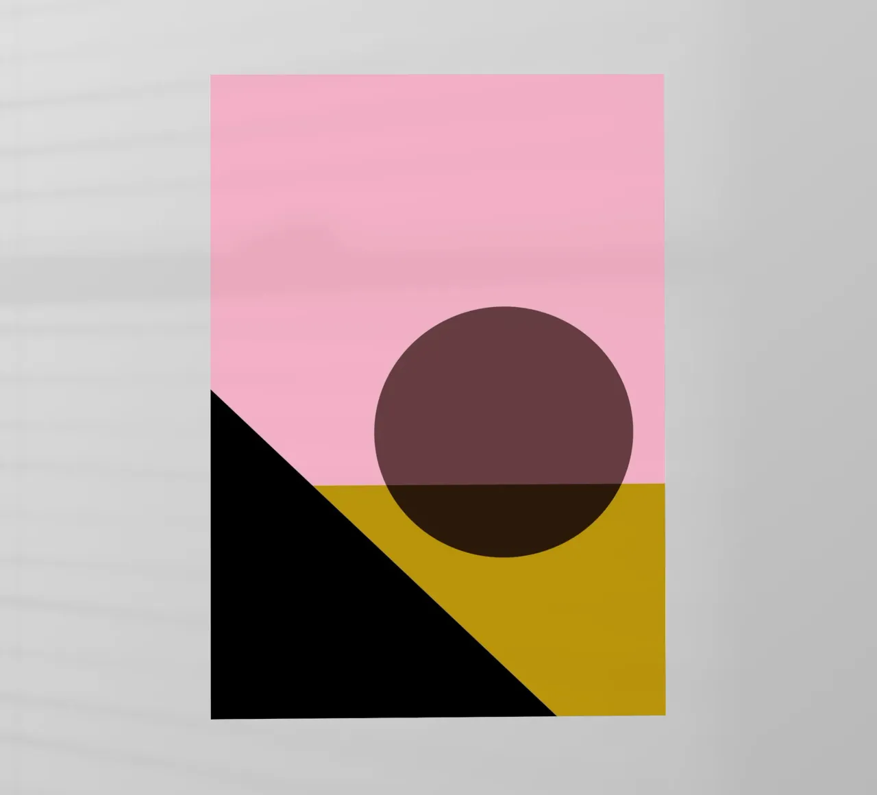 Geometric Abstract Shapes Oval Color Blocks Print backlit film by NorwesClub