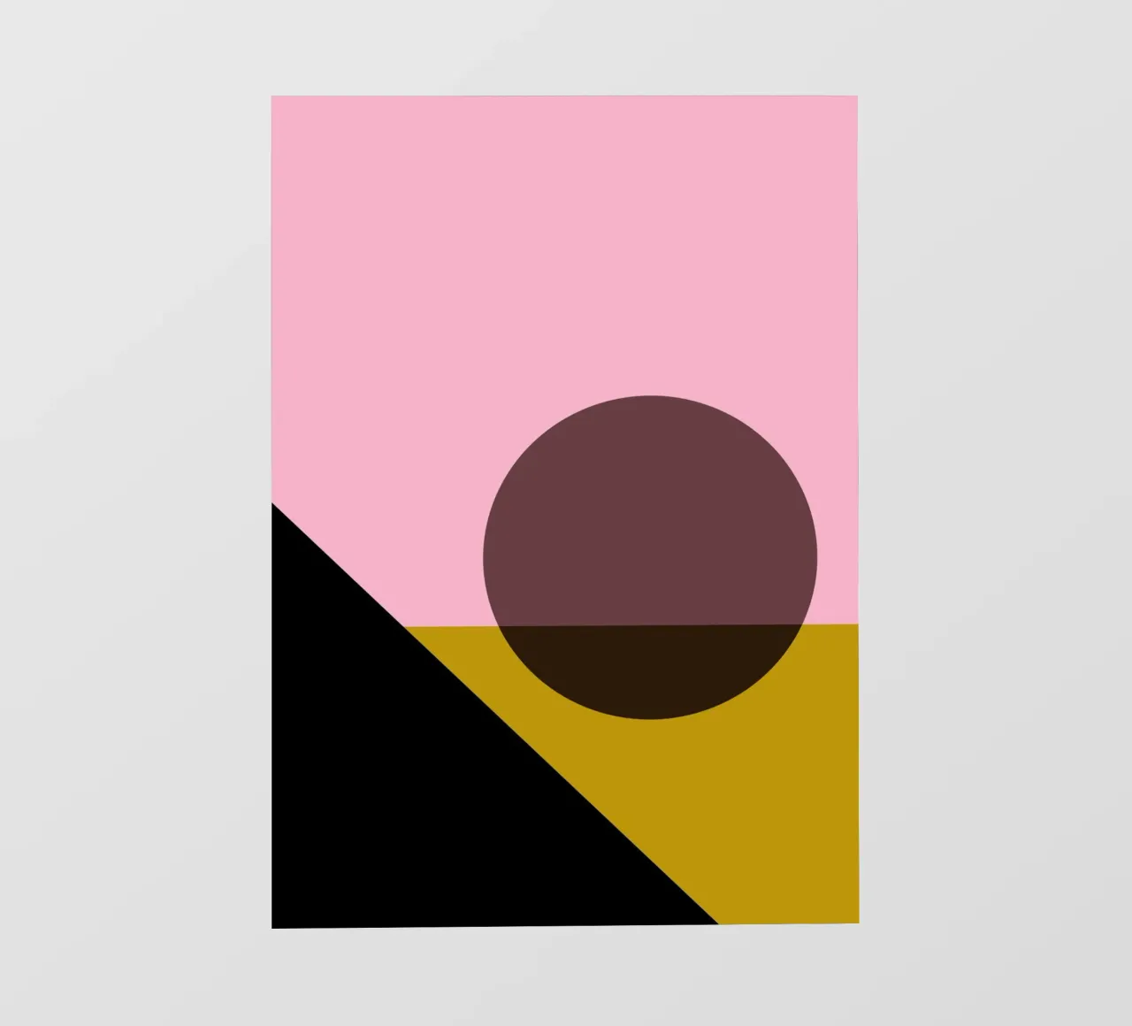 Geometric Abstract Shapes Oval Color Blocks Print backlit film by NorwesClub