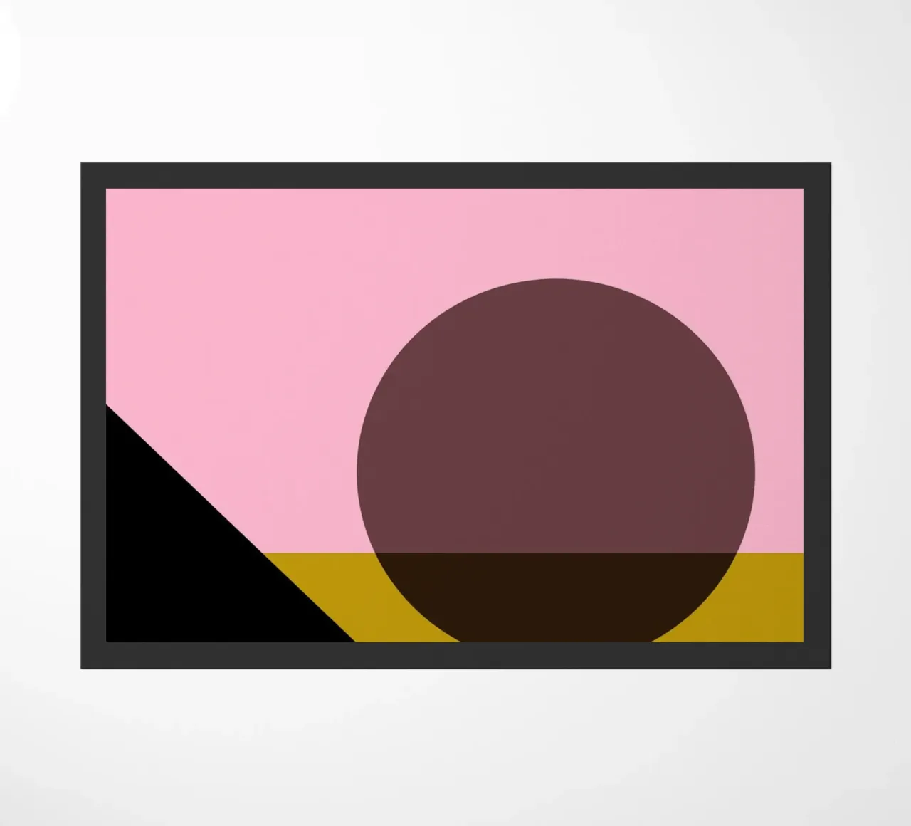 Geometric Abstract Shapes Oval Color Blocks Print doormat by NorwesClub