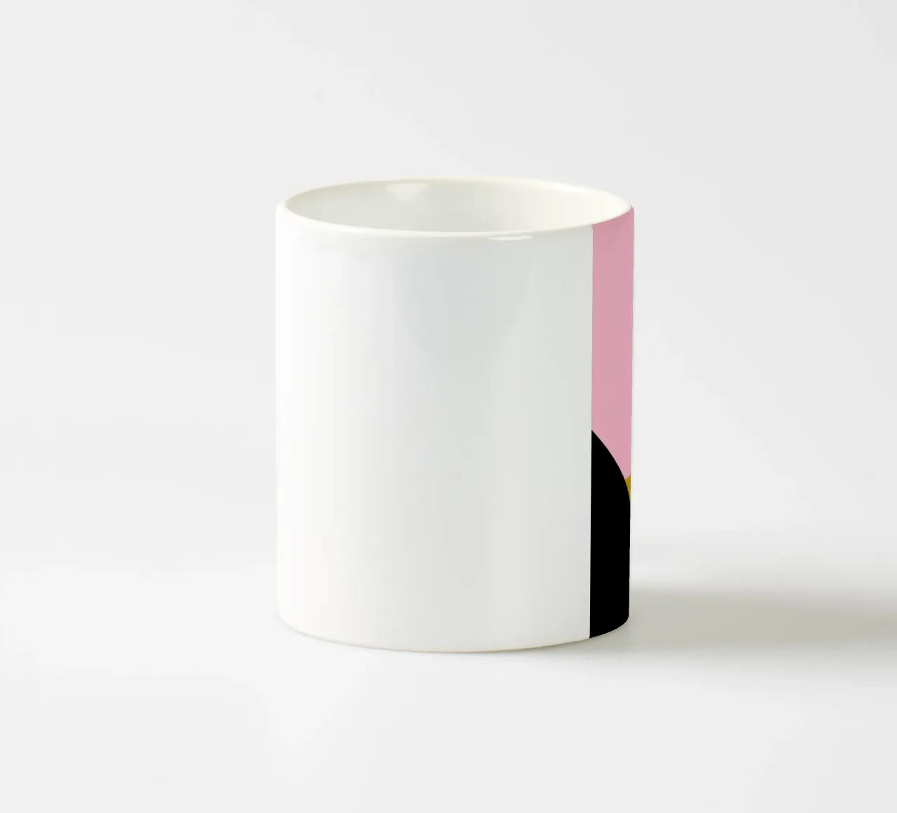 Geometric Abstract Shapes Oval Color Blocks Print ceramic mug by NorwesClub