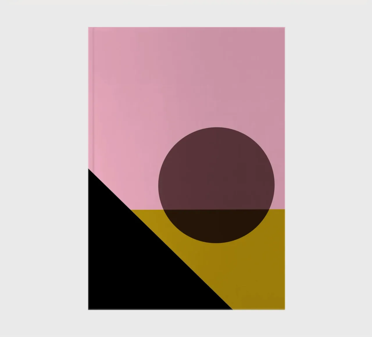 Geometric Abstract Shapes Oval Color Blocks Print notebook by NorwesClub