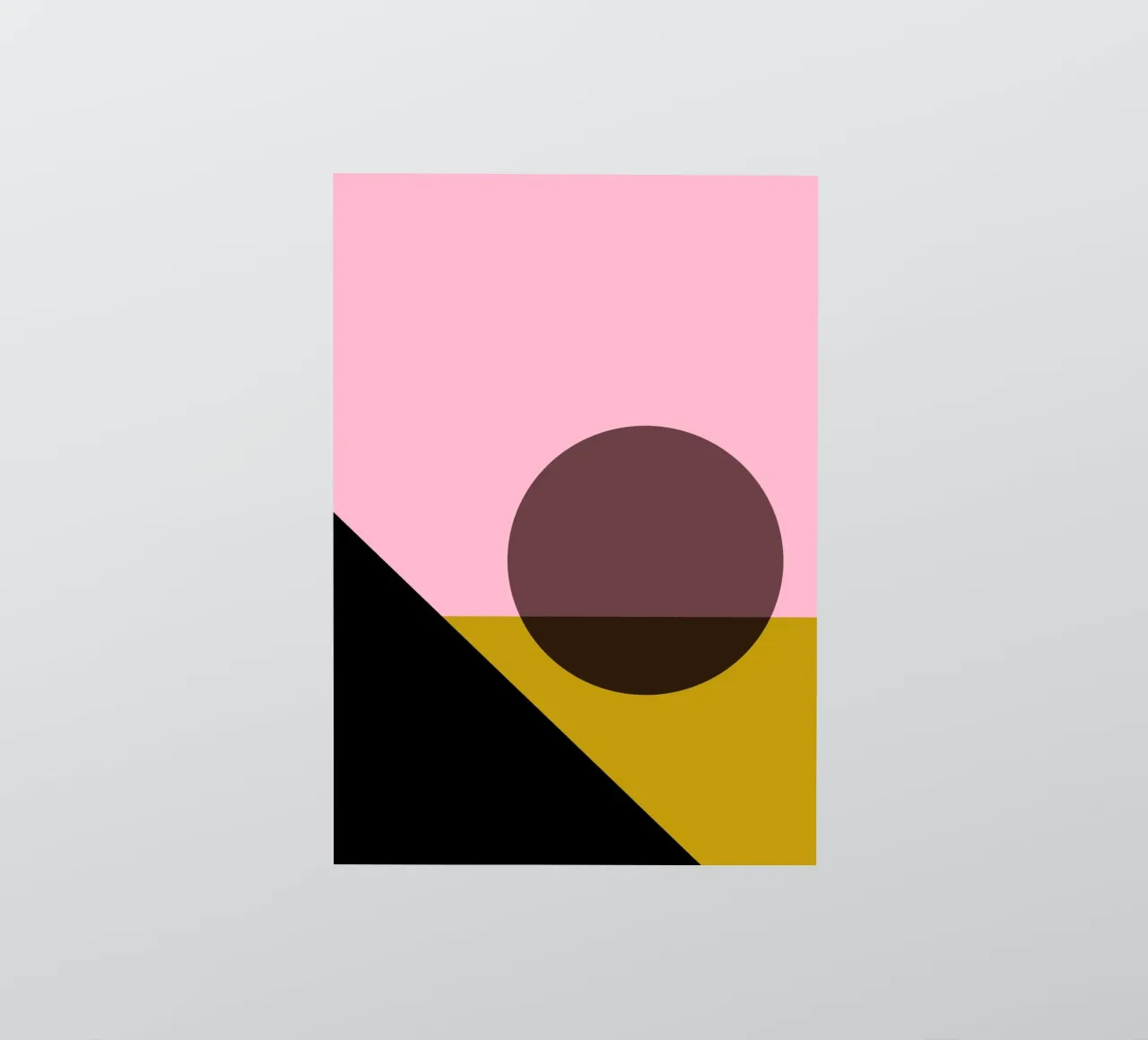 Geometric Abstract Shapes Oval Color Blocks Print sticker by NorwesClub