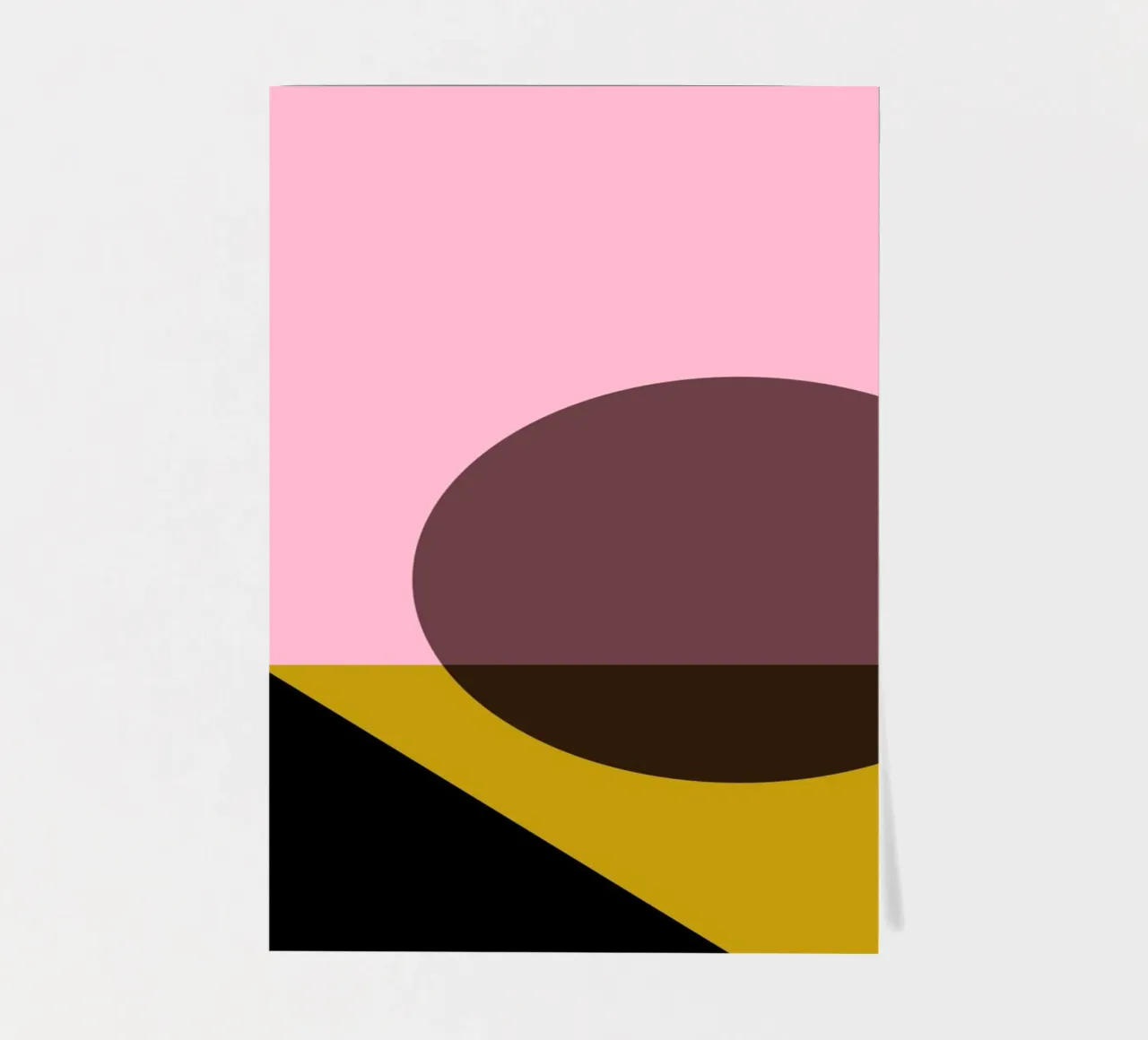 Geometric Abstract Shapes Oval Color Blocks Print sticker sheet by NorwesClub