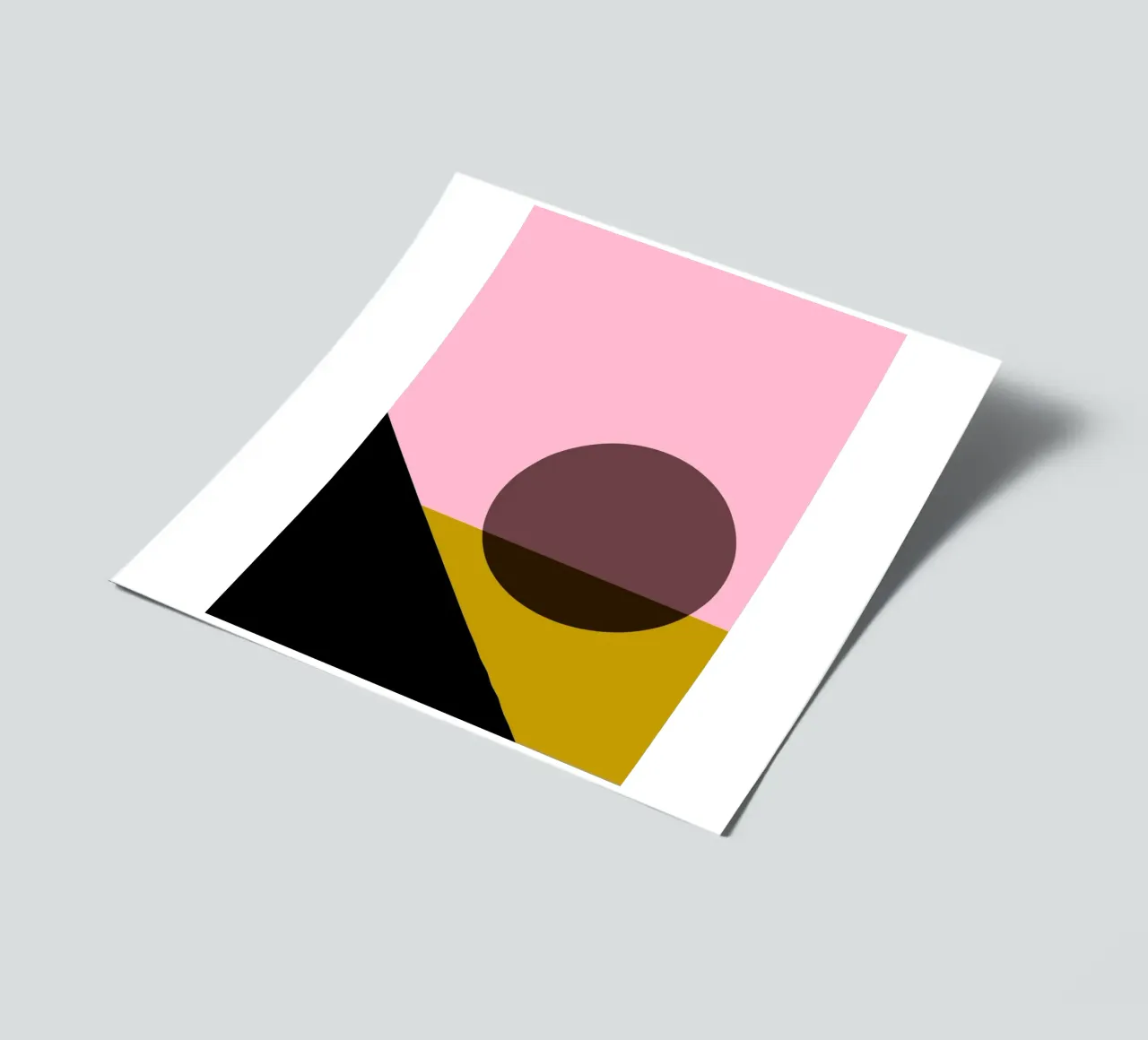 Geometric Abstract Shapes Oval Color Blocks Print sticker sheet by NorwesClub