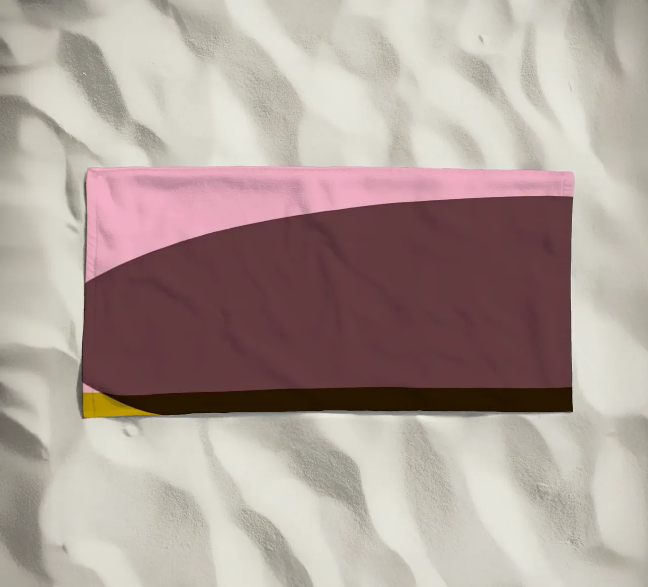 Geometric Abstract Shapes Oval Color Blocks Print beach towel by NorwesClub