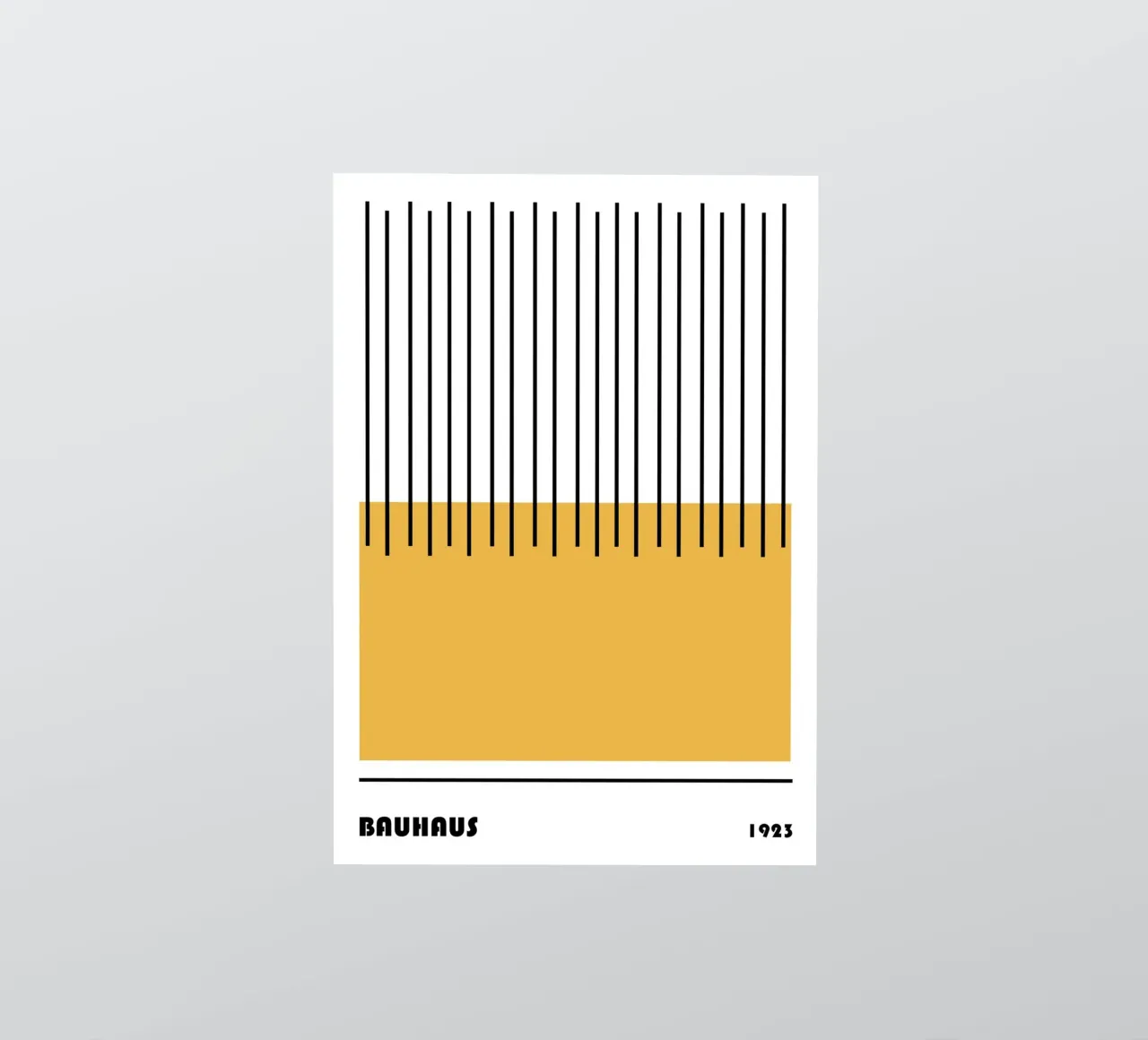 Bauhaus Abstract Stripes Color Block 1923 Print autocollant de NorwesClub
