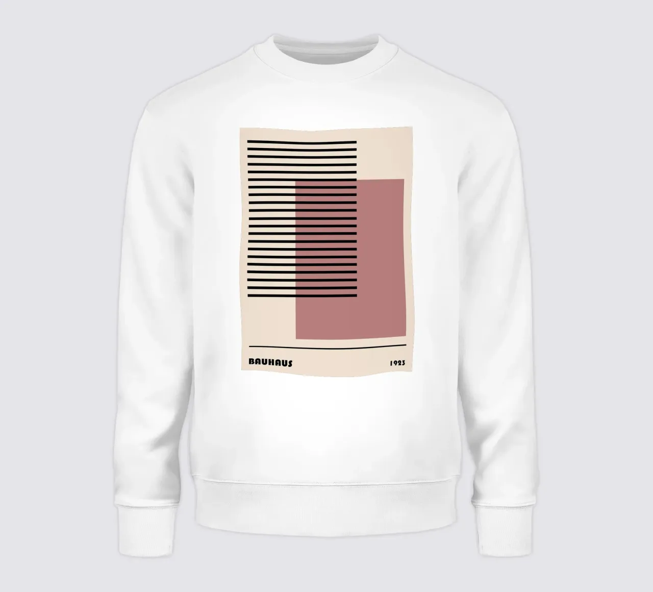 Stampa Bauhaus astratta a righe color block 1923 felpa da NorwesClub