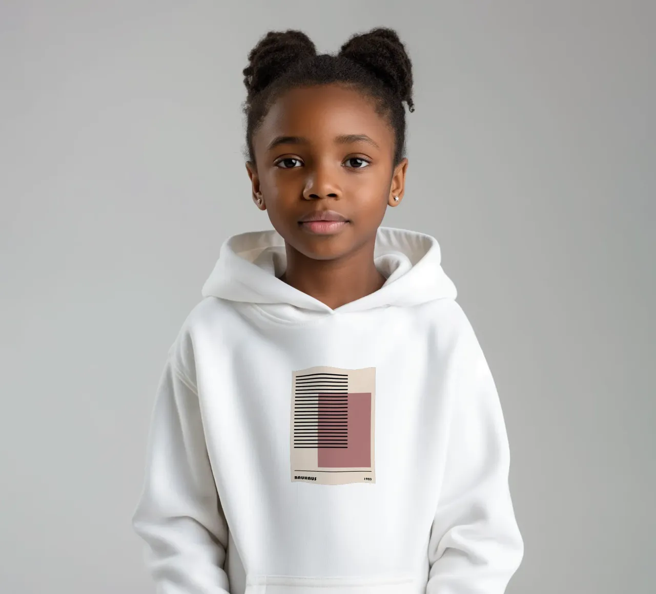 Stampa Bauhaus astratta a righe color block 1923 felpa bambino con cappuccio da NorwesClub