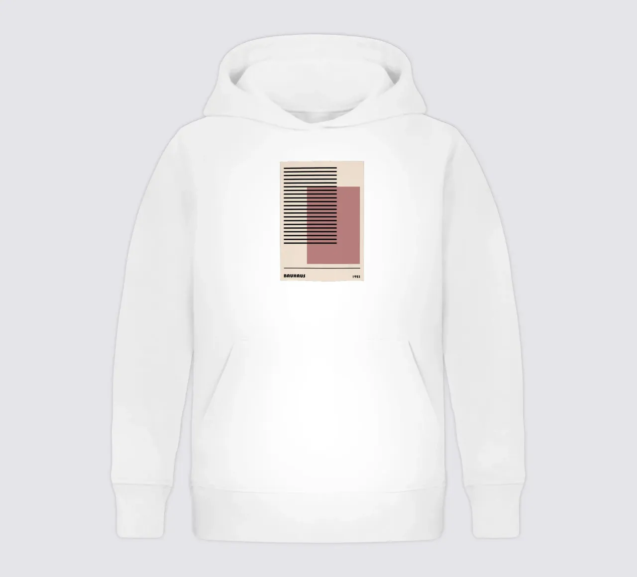 Stampa Bauhaus astratta a righe color block 1923 felpa bambino con cappuccio da NorwesClub