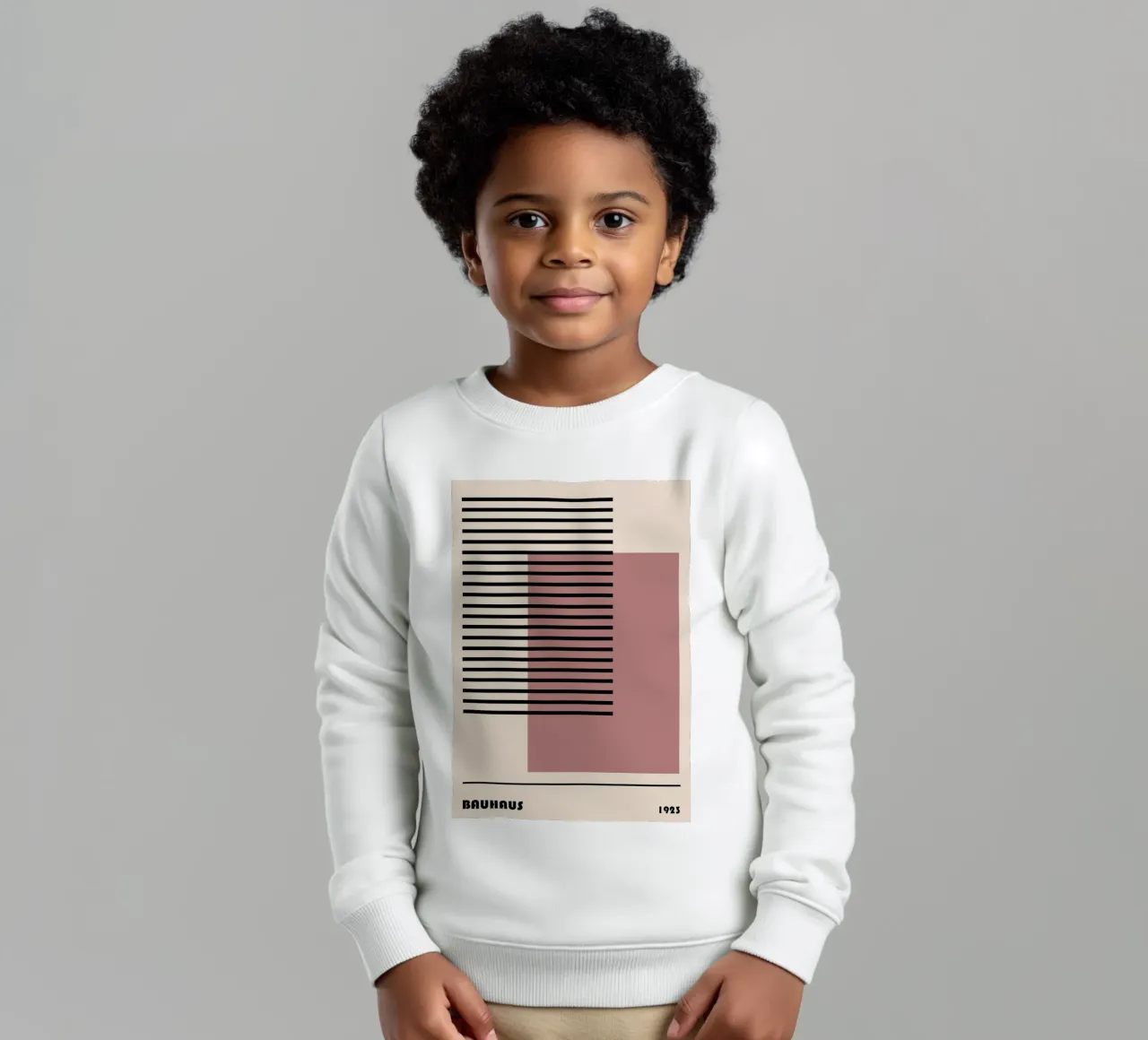 Stampa Bauhaus astratta a righe color block 1923 felpa bambino da NorwesClub