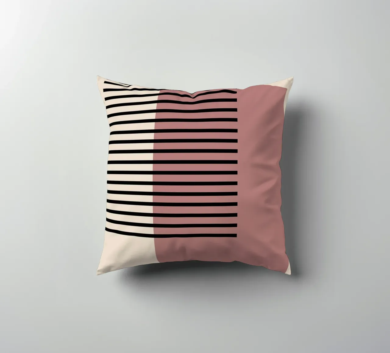 Stampa Bauhaus astratta a righe color block 1923 cuscino da NorwesClub