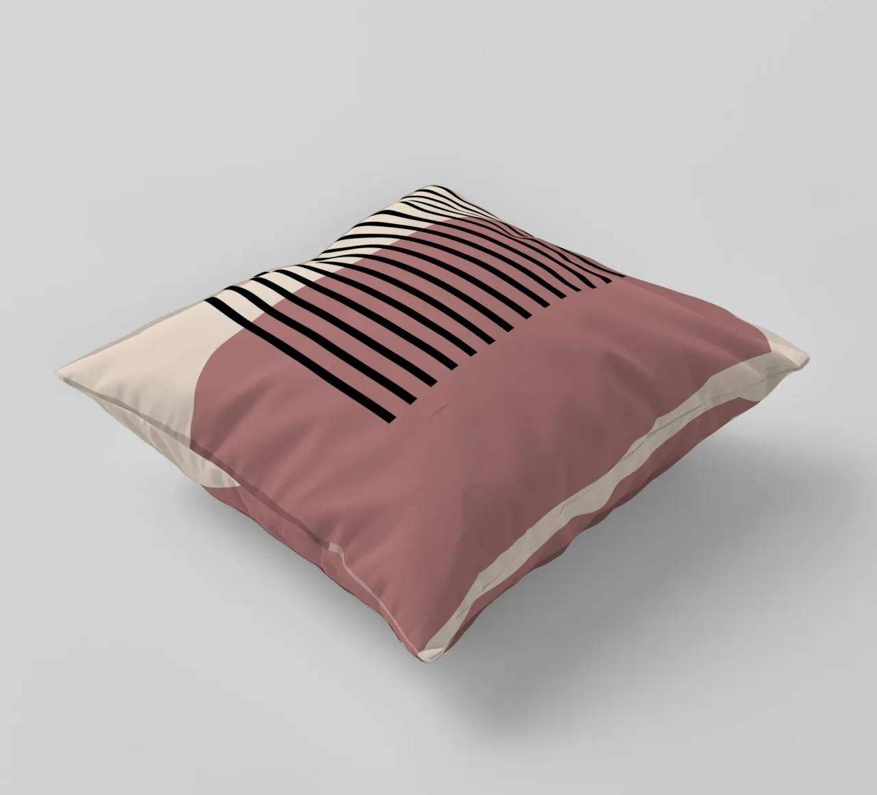 Stampa Bauhaus astratta a righe color block 1923 cuscino da NorwesClub