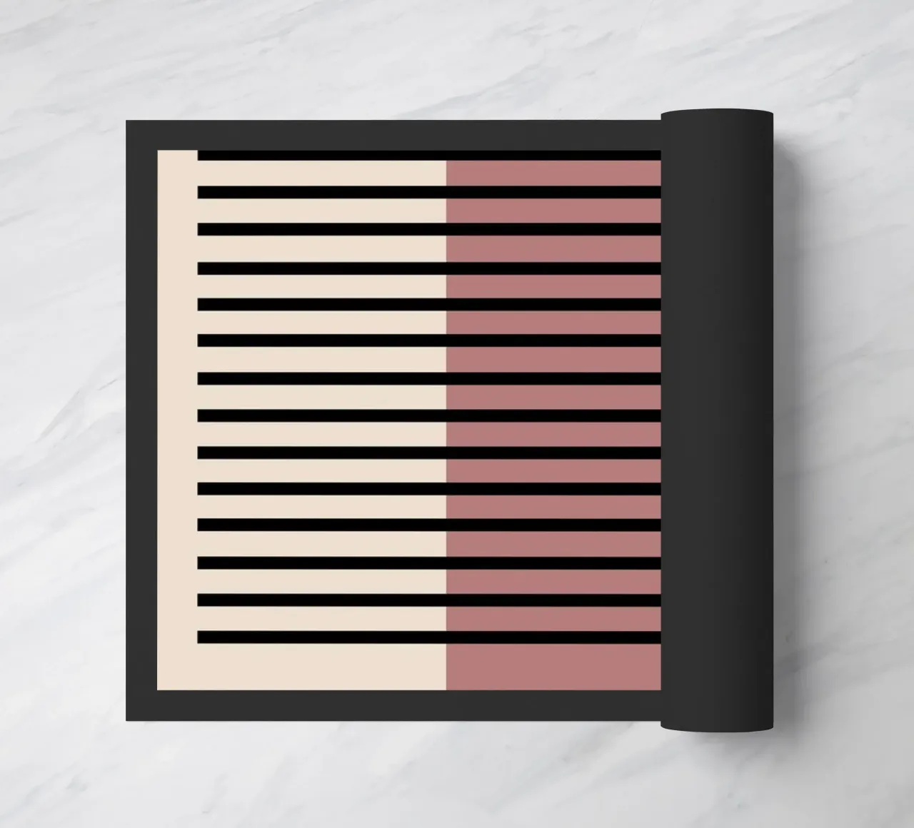 Stampa Bauhaus astratta a righe color block 1923 zerbino da NorwesClub