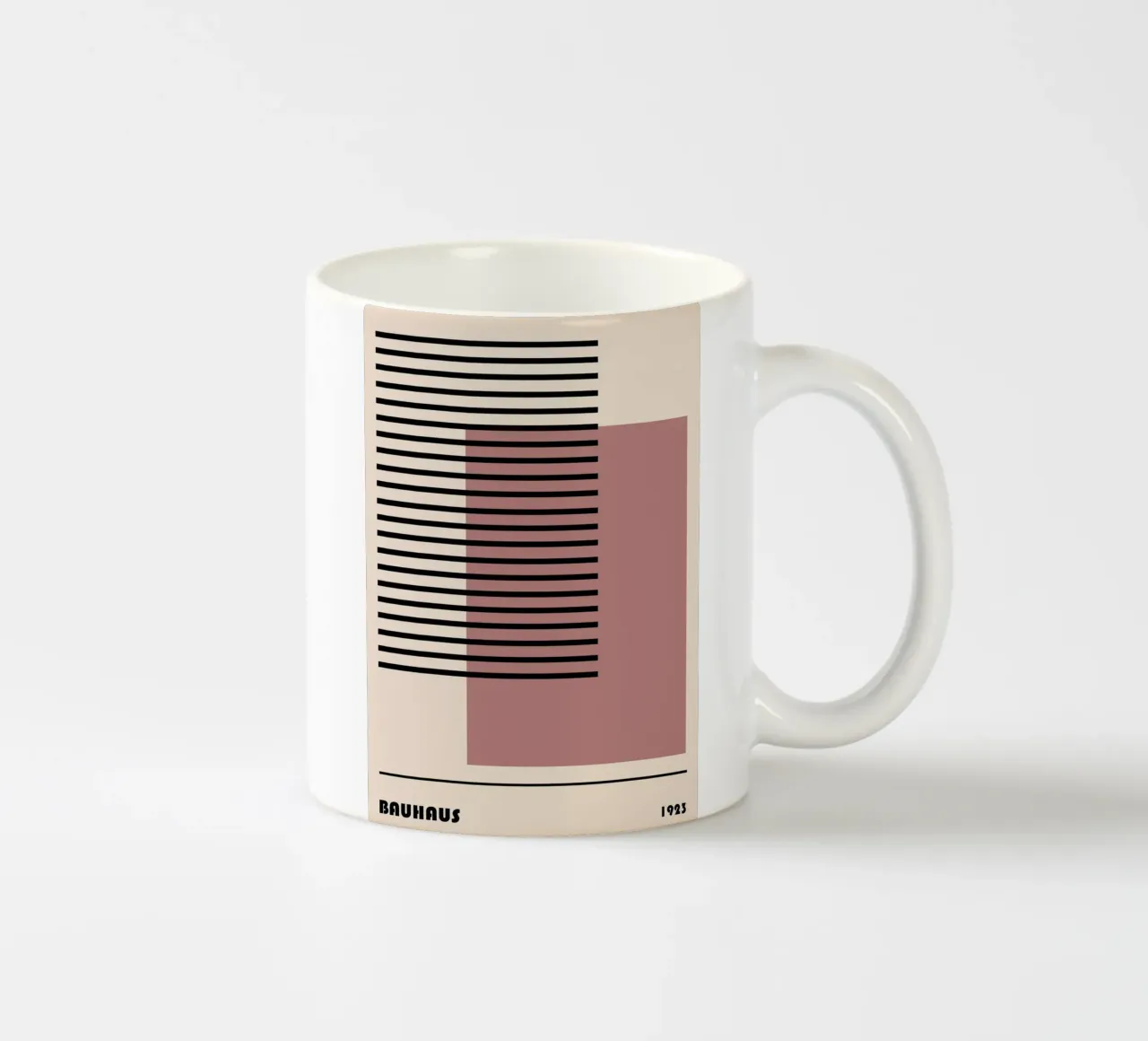 Stampa Bauhaus astratta a righe color block 1923 tazza in ceramica da NorwesClub