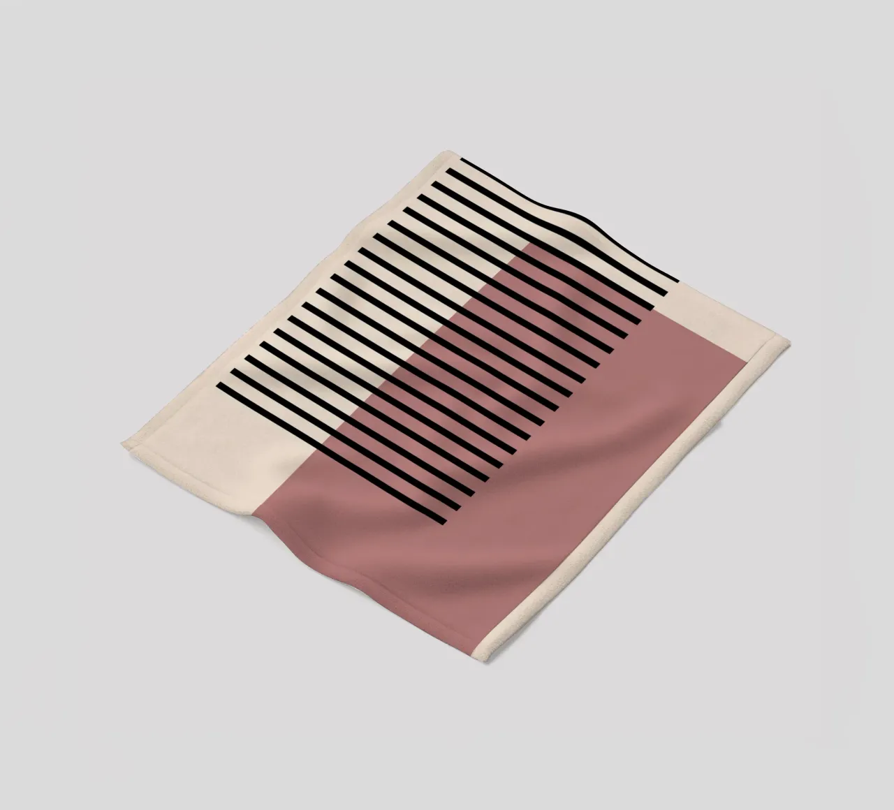 Stampa Bauhaus astratta a righe color block 1923 coperta in pile da NorwesClub
