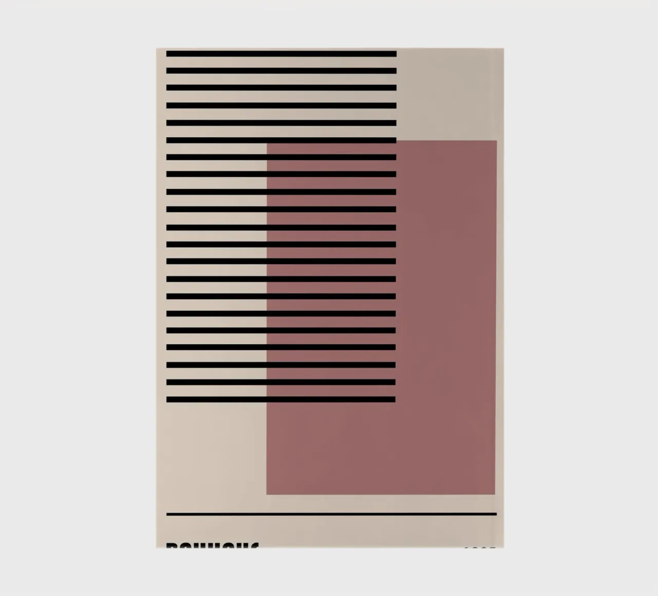 Stampa Bauhaus astratta a righe color block 1923 diario da NorwesClub