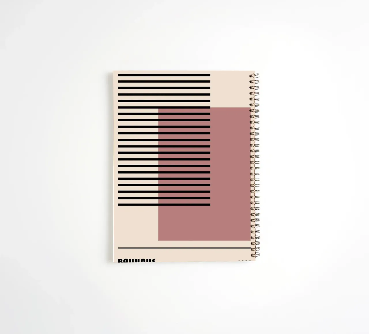 Bauhaus Abstract Stripes Color Block 1923 Print spiral notebook by NorwesClub