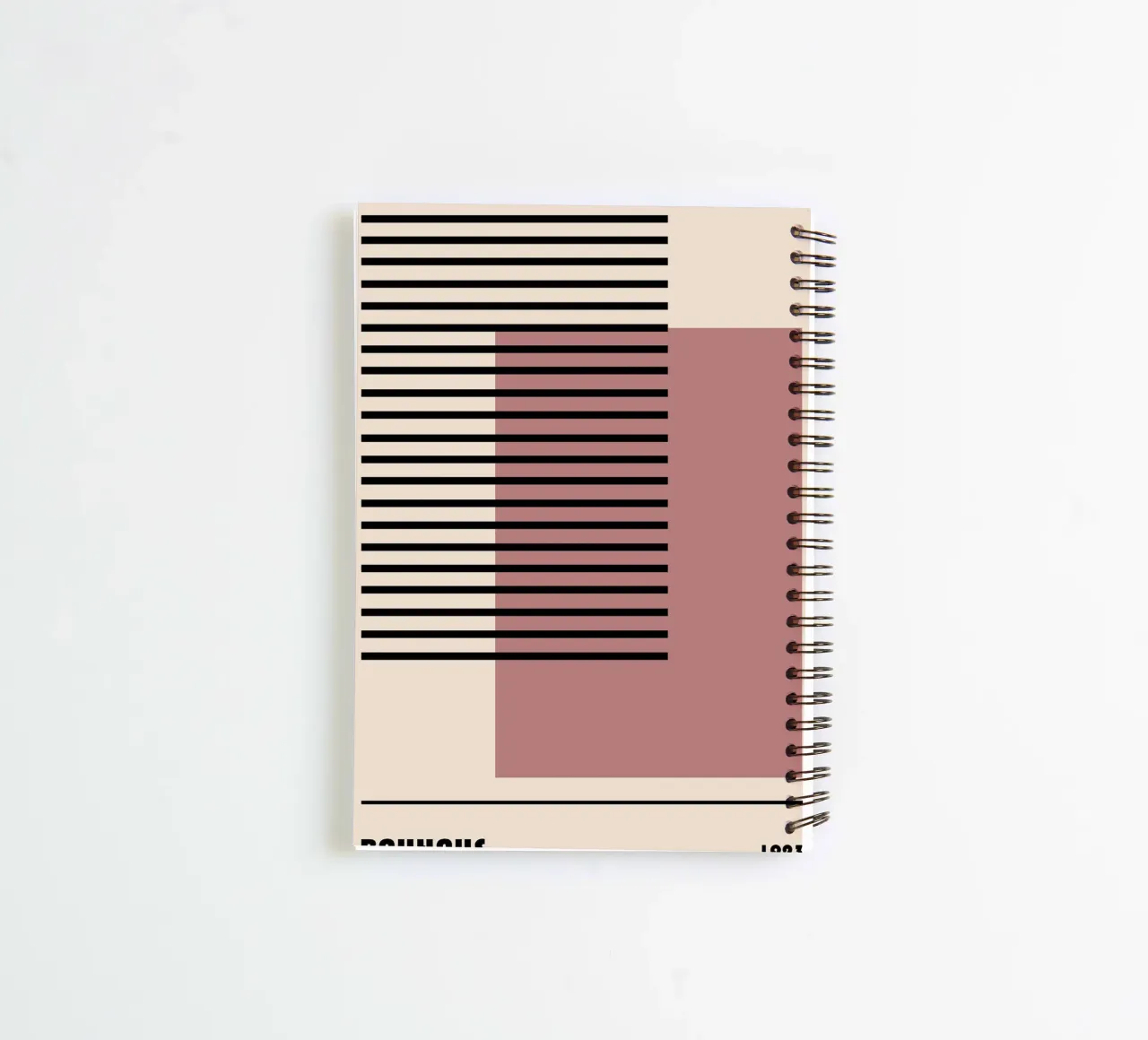 Bauhaus Abstract Stripes Color Block 1923 Print spiral notebook by NorwesClub
