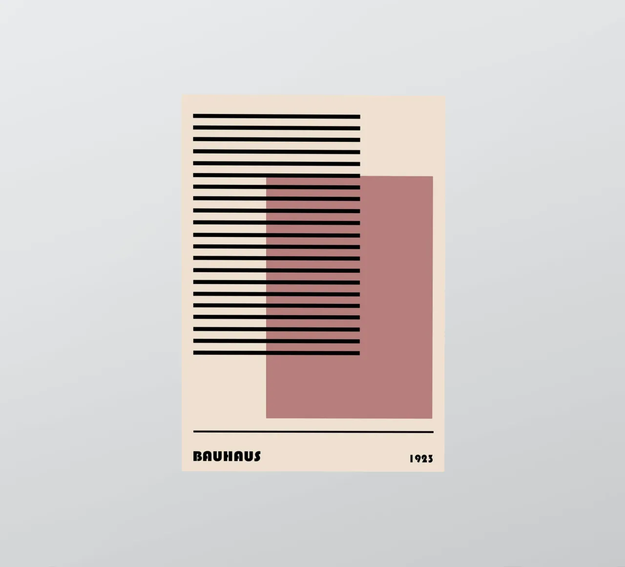Bauhaus Abstract Stripes Color Block 1923 Print autocollant de NorwesClub