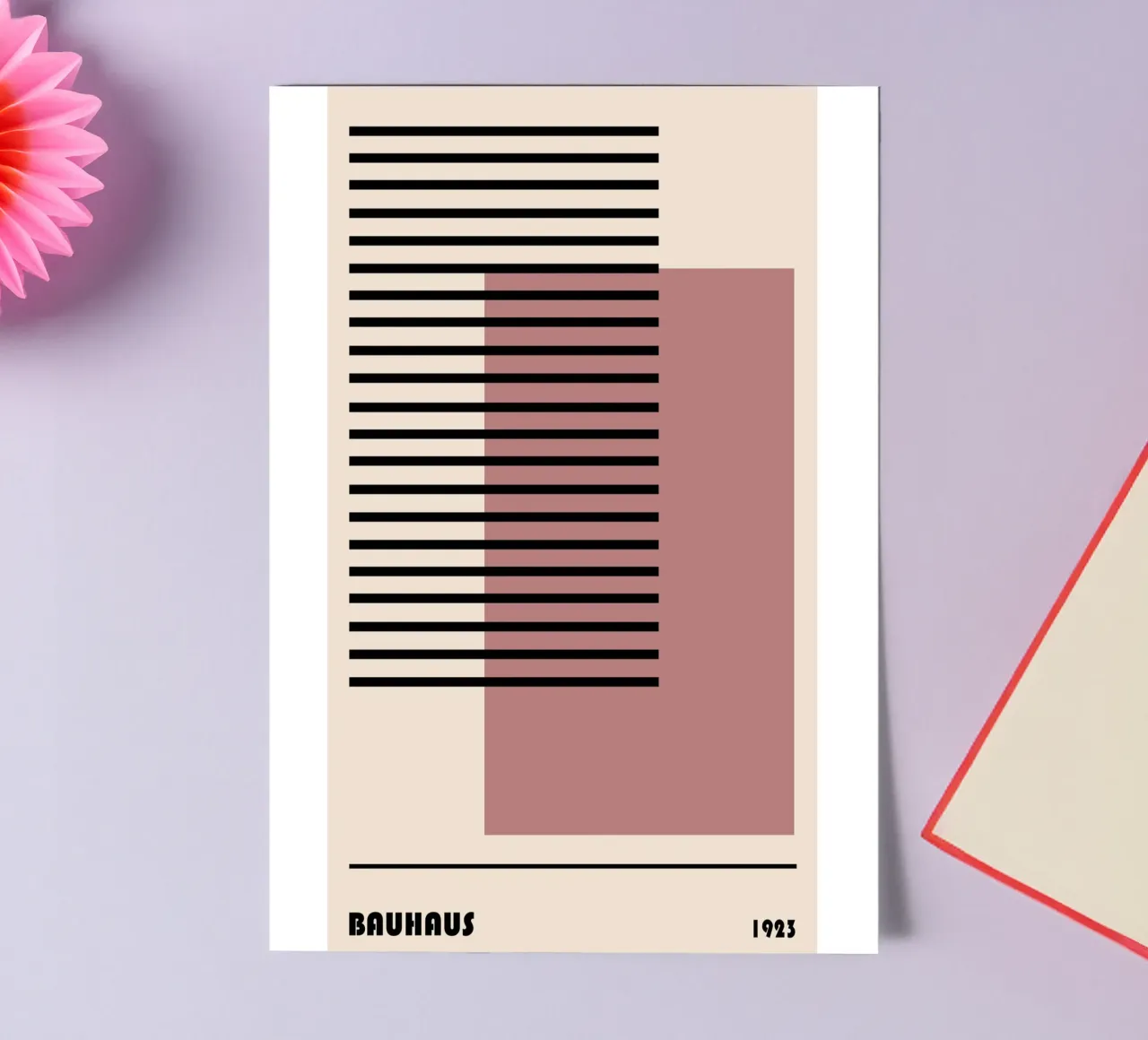 Bauhaus Abstract Stripes Color Block 1923 Print planche autocollant de NorwesClub