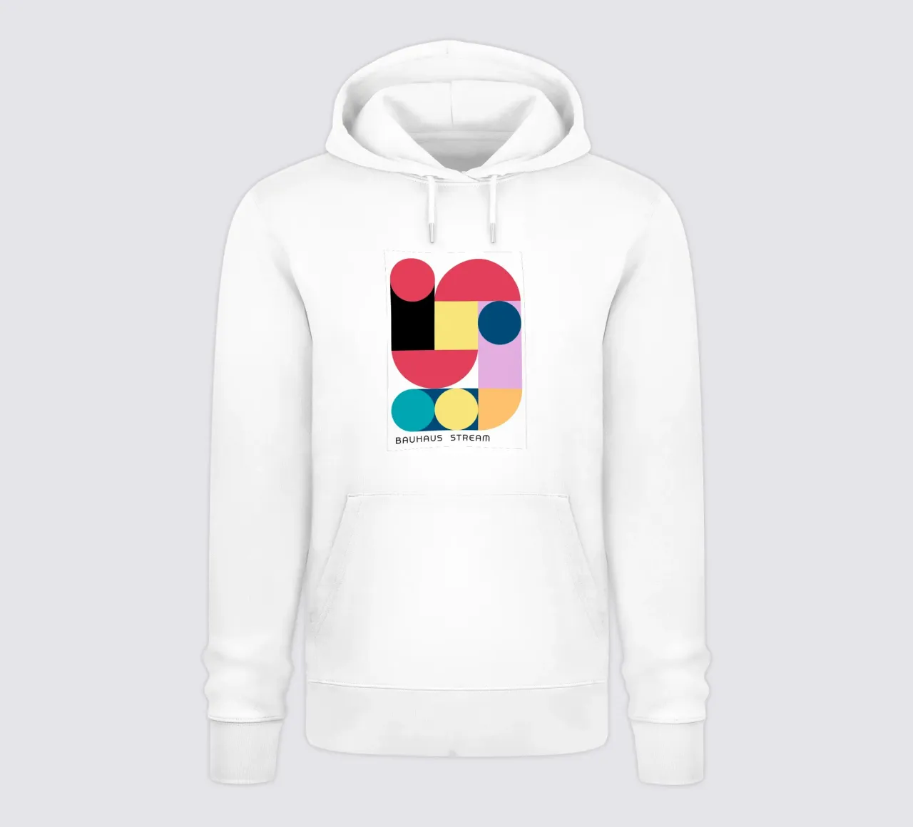 Bauhaus Stream Impresión geométrica abstracta en color sudadera con capucha de NorwesClub