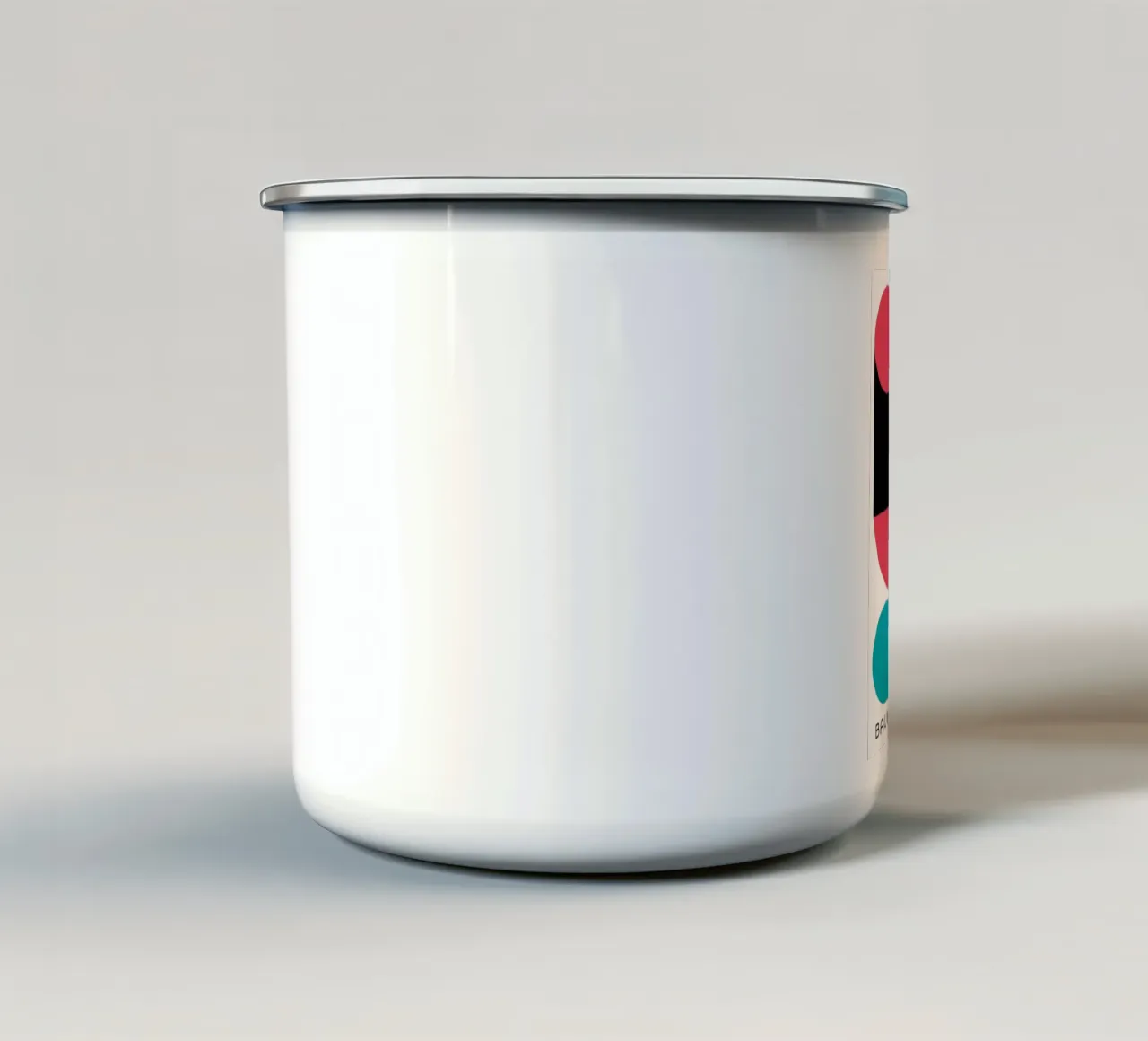 Bauhaus Stream Stampa geometrica astratta a colori tazza in smalto da NorwesClub