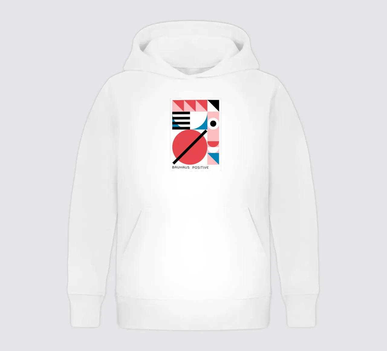 Impresión en color abstracta geométrica positiva Bauhaus sudadera con capucha para niño de NorwesClub