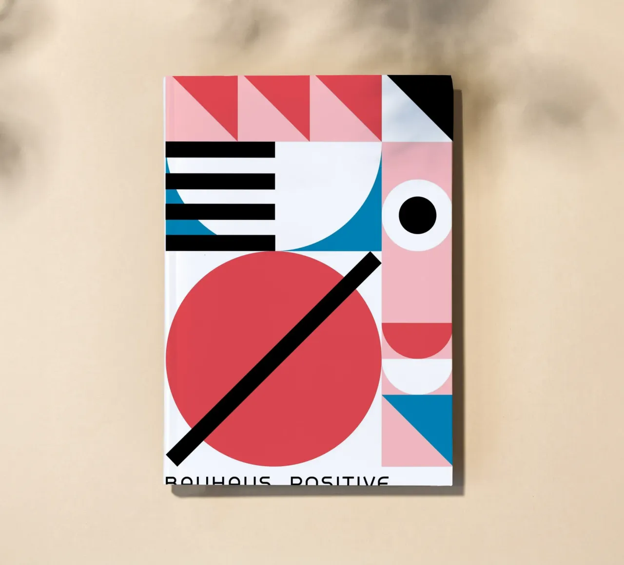 Bauhaus Positive Geometric Abstract Color Print notebook by NorwesClub