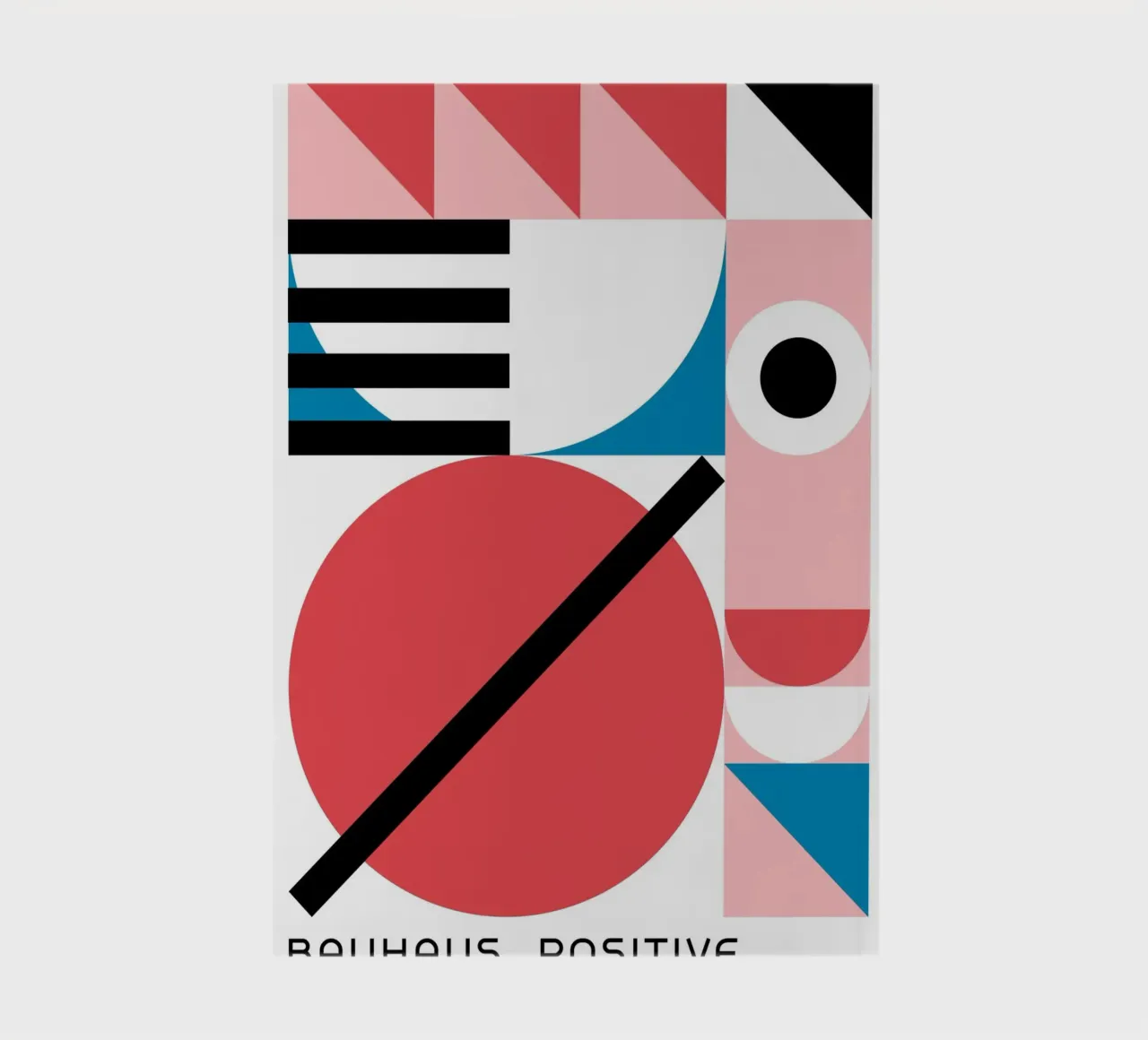 Bauhaus Positive Geometric Abstract Color Print notebook by NorwesClub
