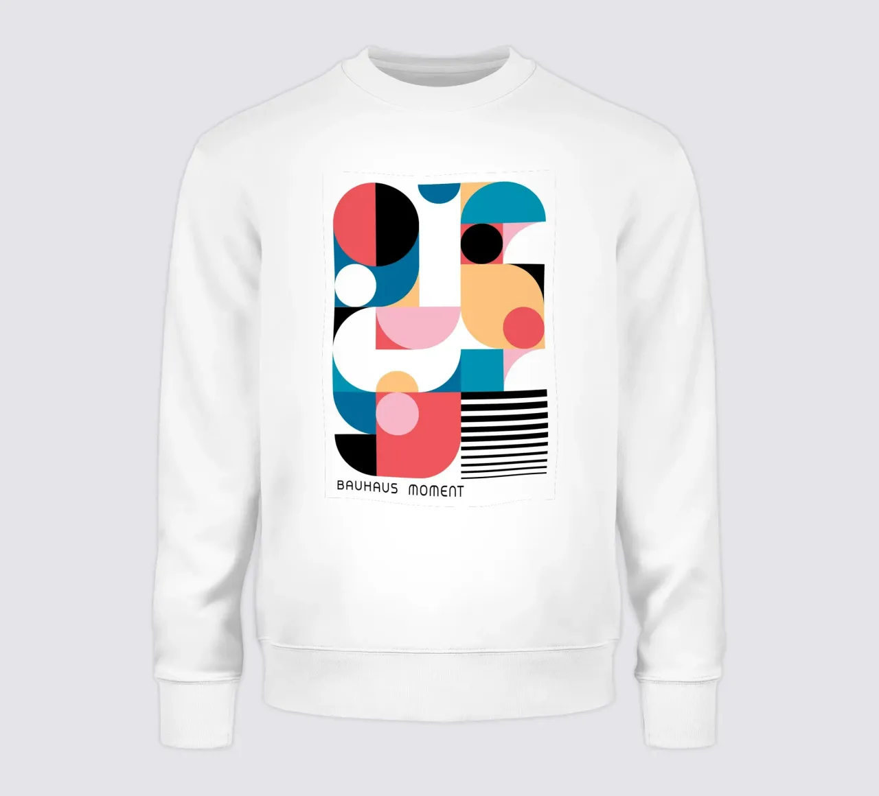 Momento Bauhaus Impresión geométrica abstracta en color sudadera de NorwesClub