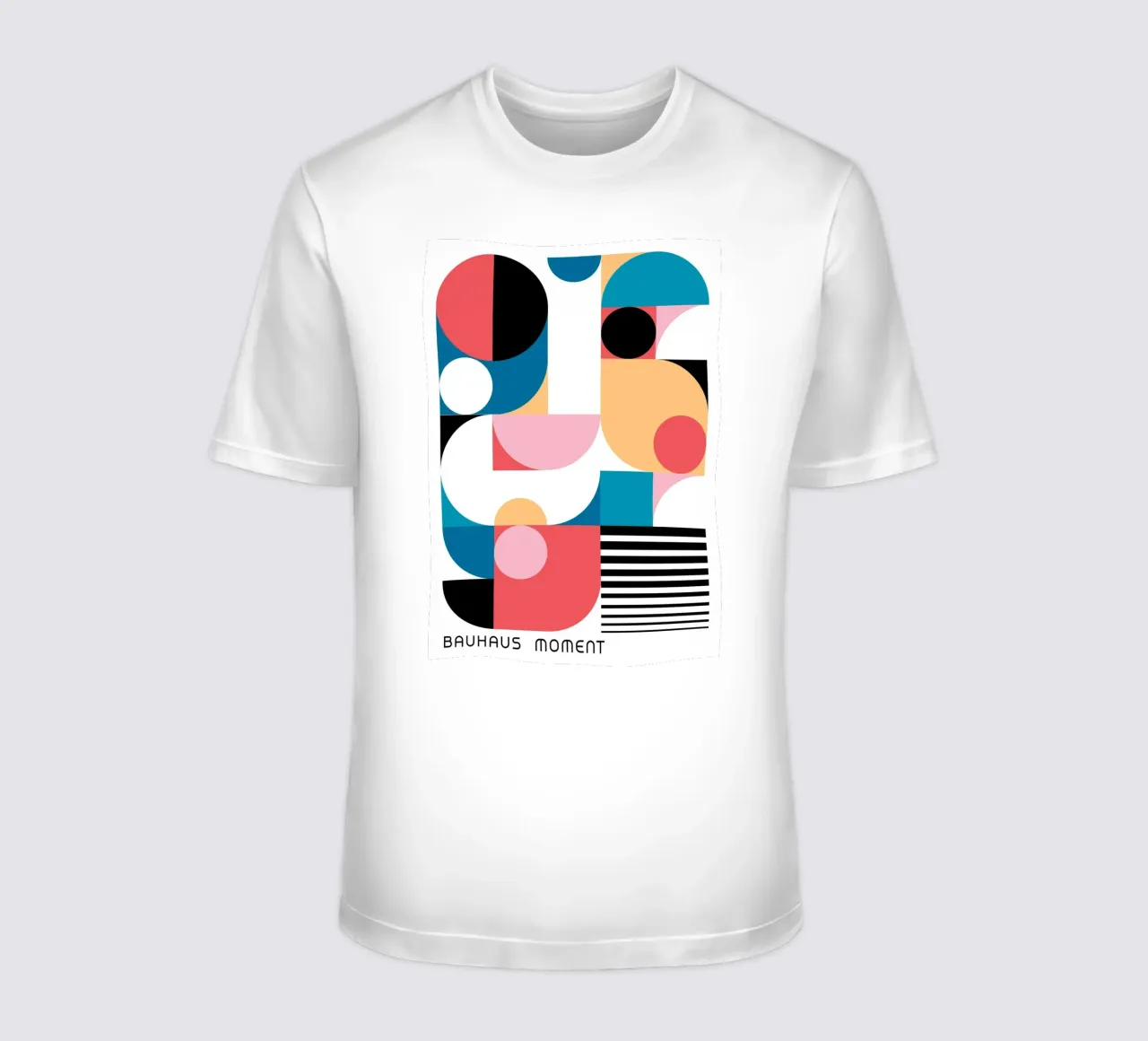 Bauhaus Moment Geometric Abstract Color Print t-shirt by NorwesClub