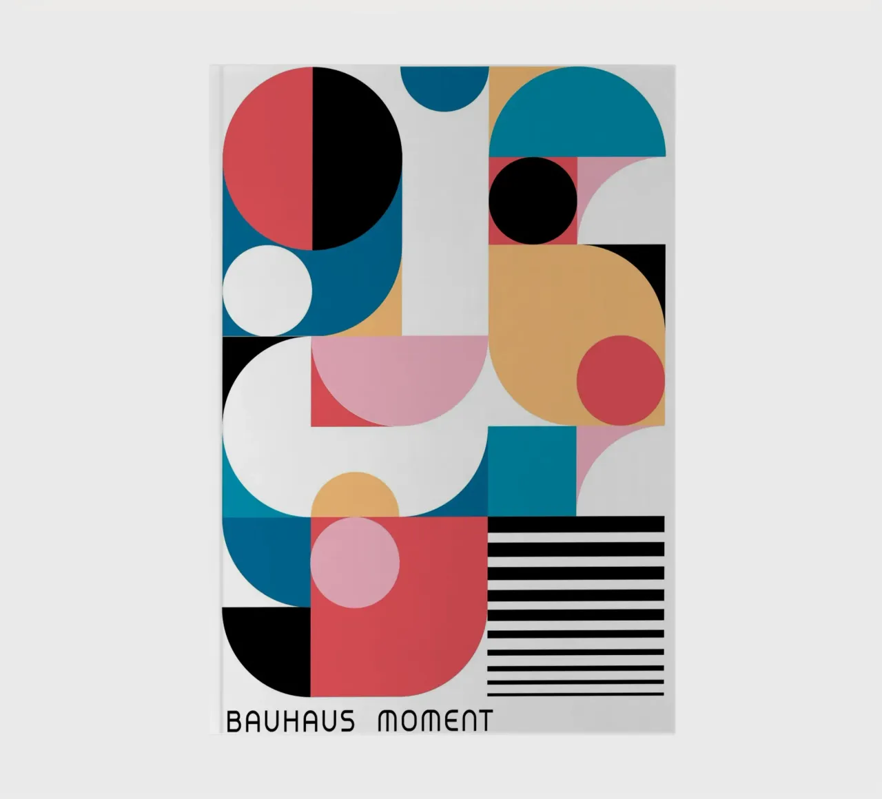 Bauhaus Moment Geometric Abstract Color Print notebook by NorwesClub