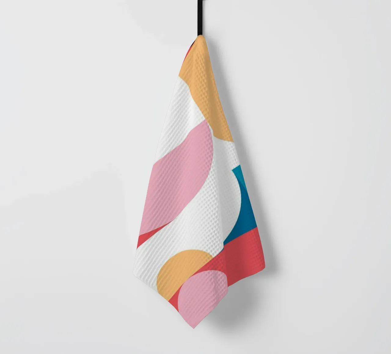 Bauhaus Moment Geometric Abstract Color Print torchon de NorwesClub