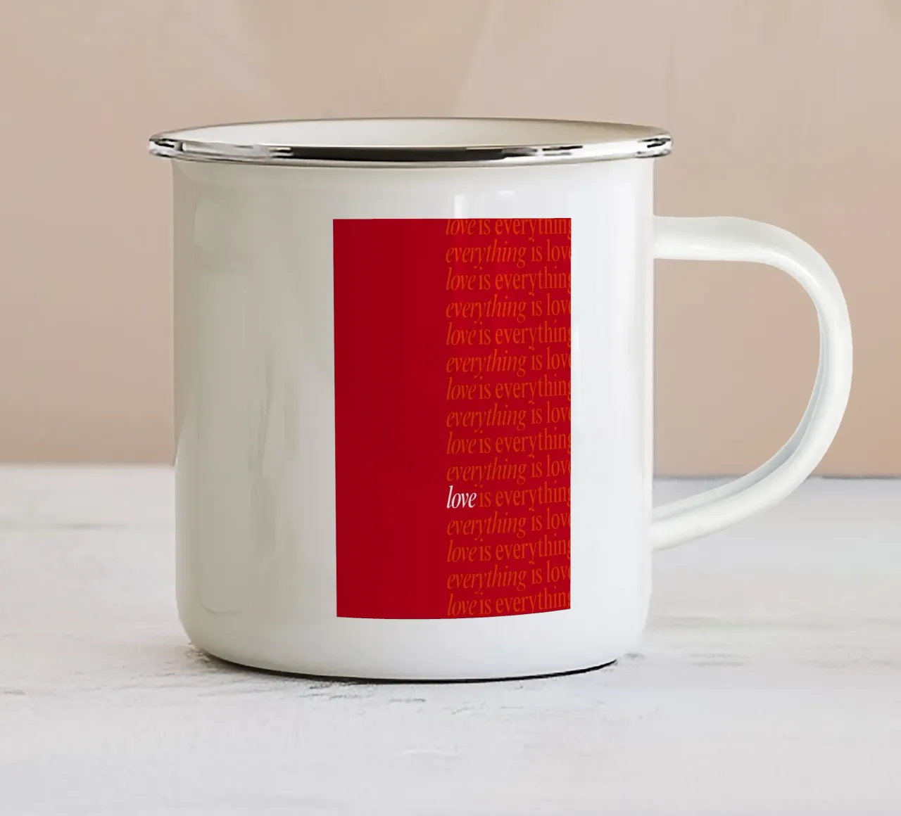 Love is everything tazza in smalto da Dreamer10
