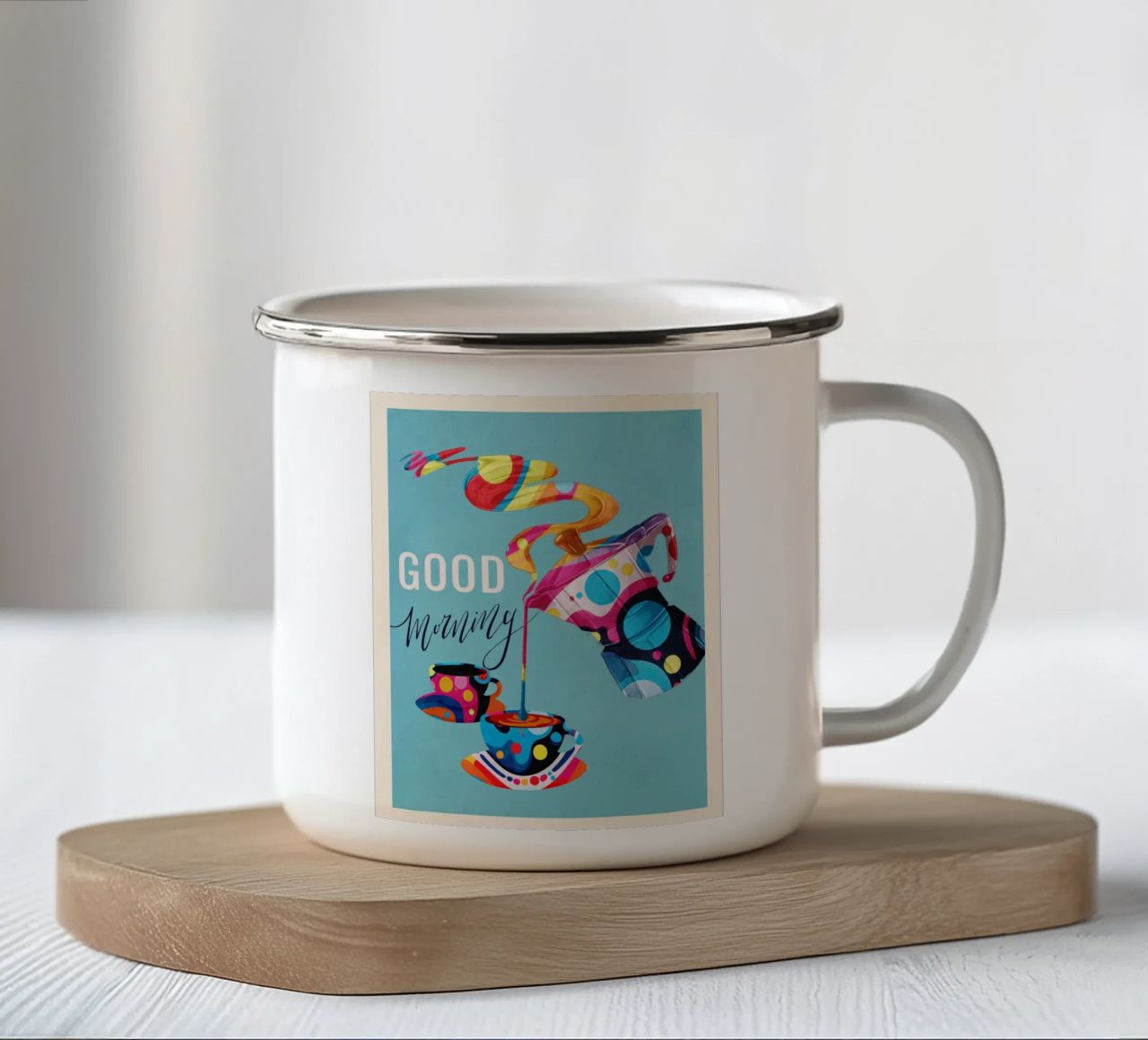 Coffee Time tazza in smalto da Flow Line