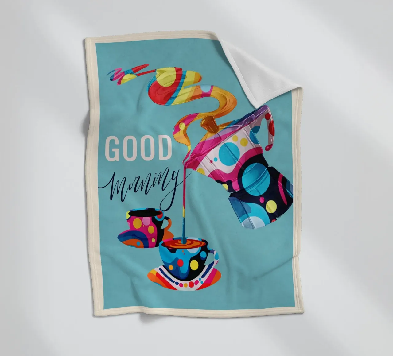 Coffee Time fleece blanket by Flow Line