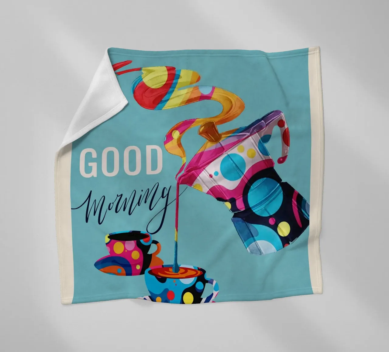 Coffee Time fleece blanket by Flow Line