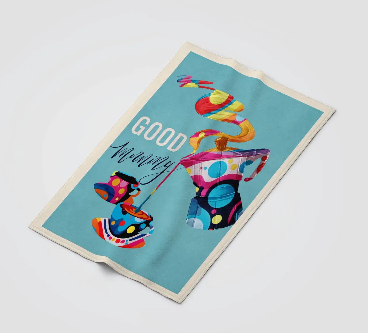 Coffee Time fleece blanket by Flow Line